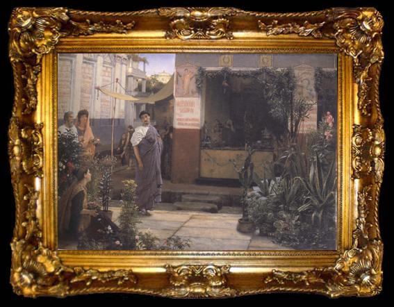 framed  Alma-Tadema, Sir Lawrence The Flower Market (mk23), ta009-2